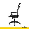 FABIO II - Office Chair Covered With High-Quality Micro Mesh - Black H121cm W60cm
