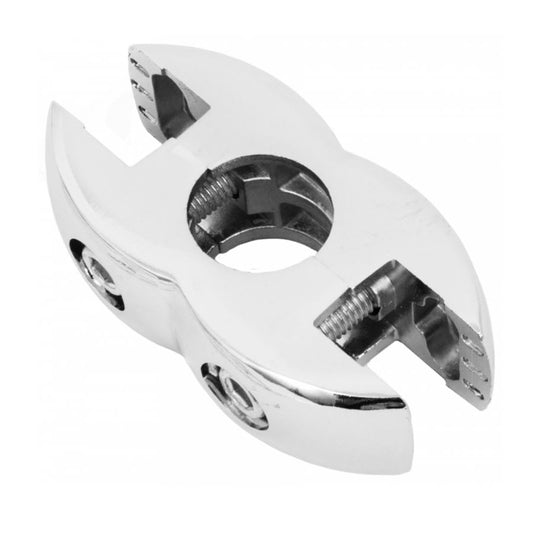 25mm Double Sided Board and Glass Connector, Chrome (with insets) NTP 