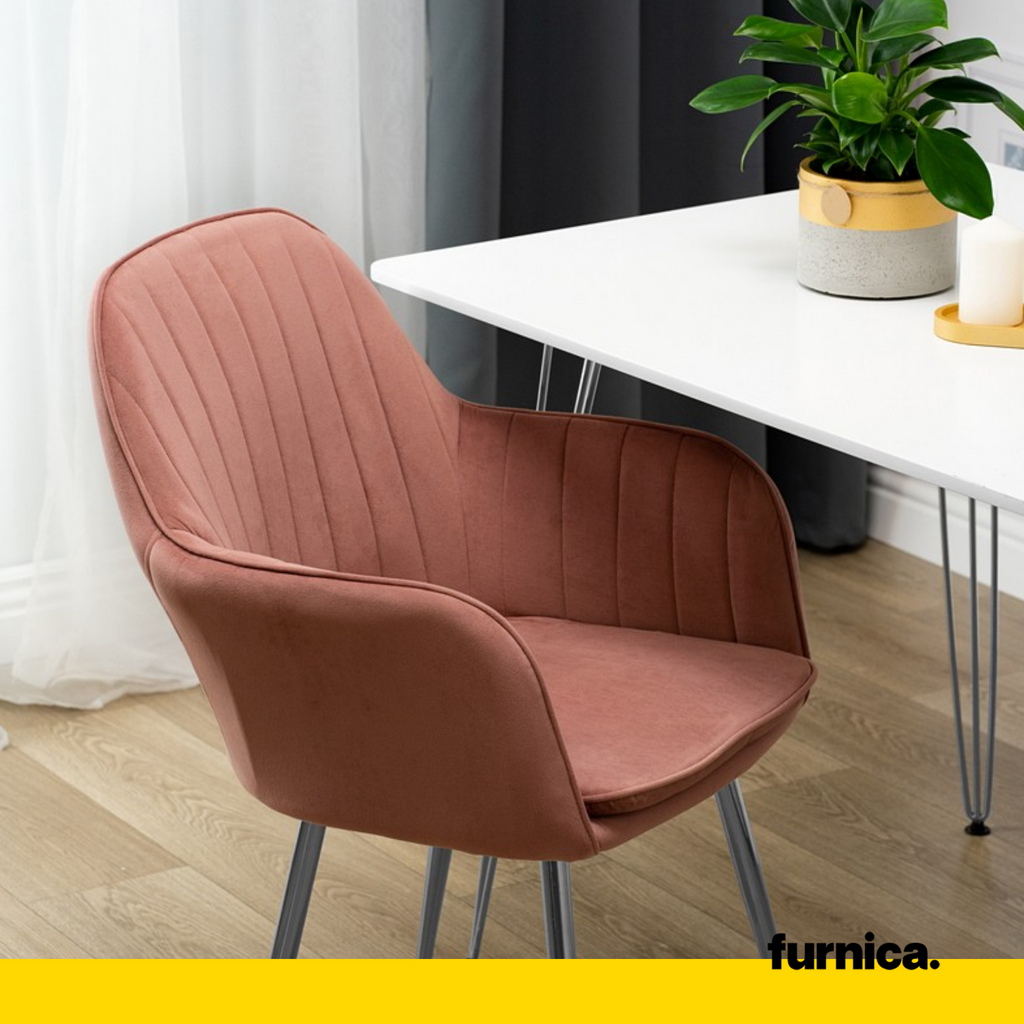 Pink dining chairs with silver legs deals