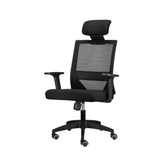 FABIO IV - Office Chair Covered With High-Quality Micro Mesh - Black H125cm W68cm