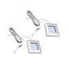 LED Squere Furniture Lamp x2, Light Blue, Cable Length: 2m + Power Cord with Foot Switch