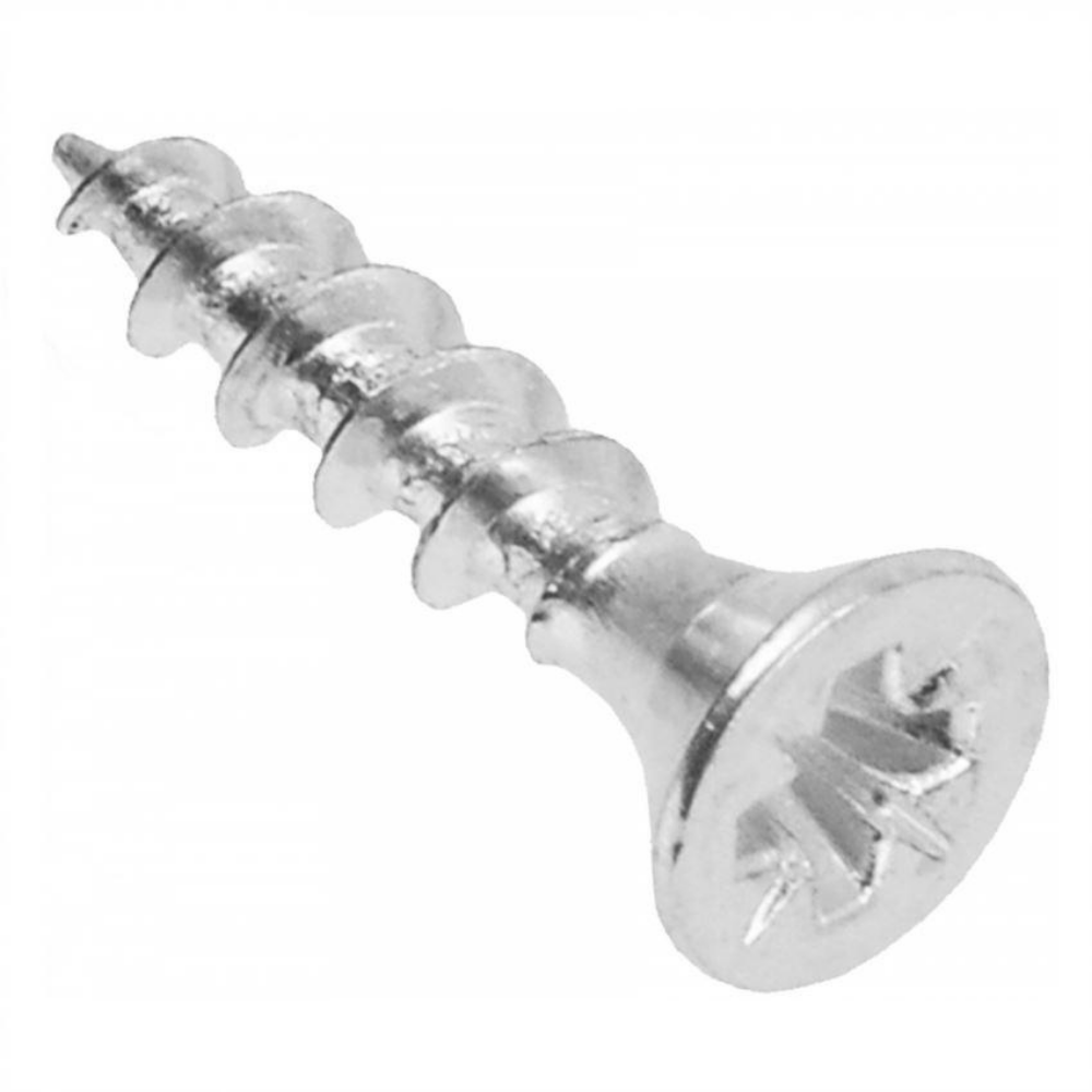 Wood Screws PZ2 3.5x16mm White Zinc (1000 pcs) – Furnica