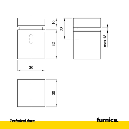 Glass and Plate Holder Rectangular - Chrome (2) – Furnica