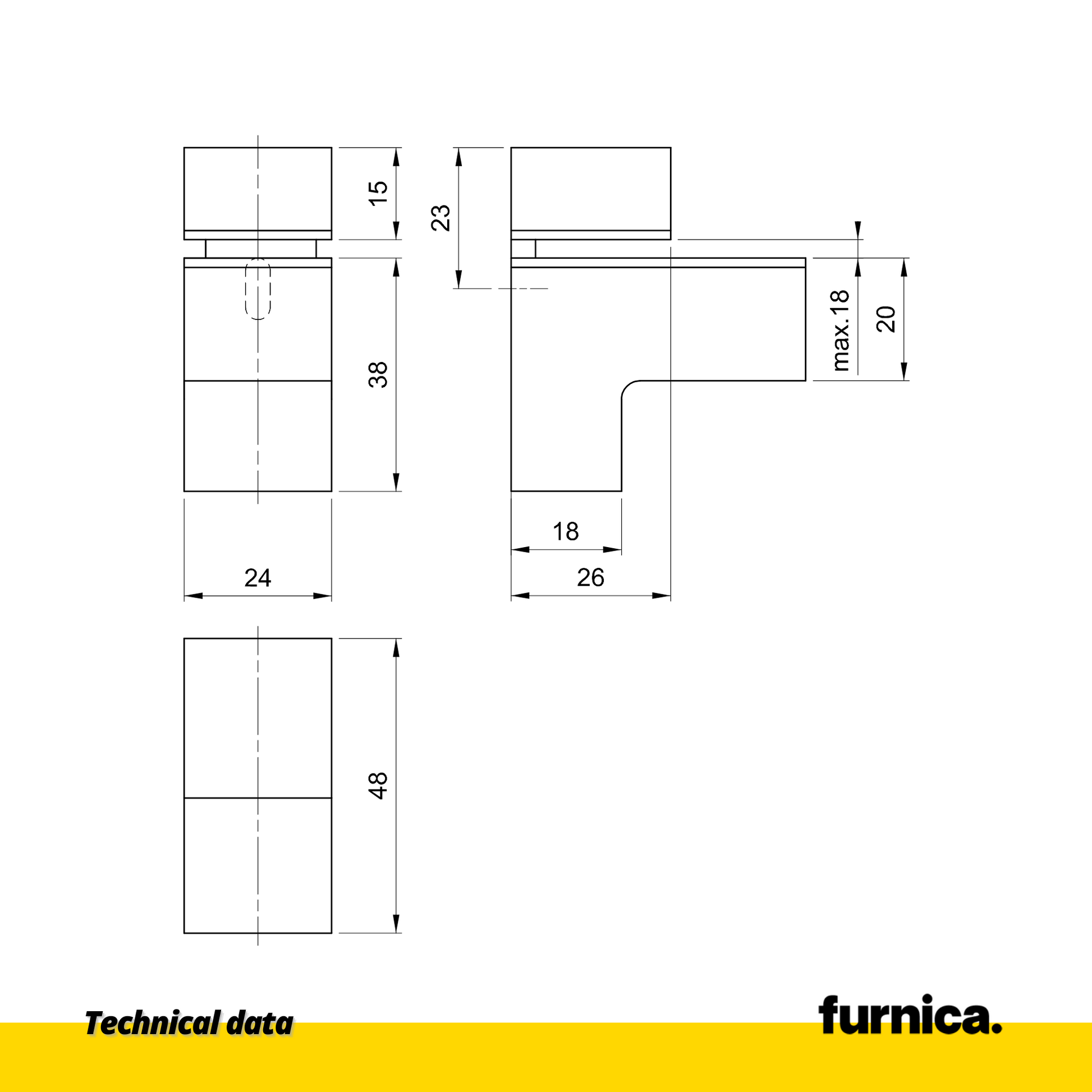 Glass and Plate holder L shaped I - Chrome (2) – Furnica