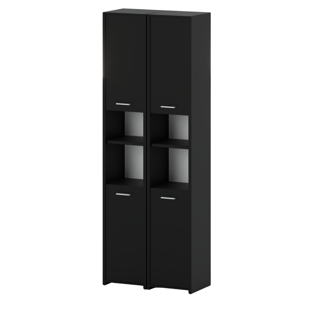 EMMA Bathroom Cabinet Double Storage Unit with Doors and Shelves