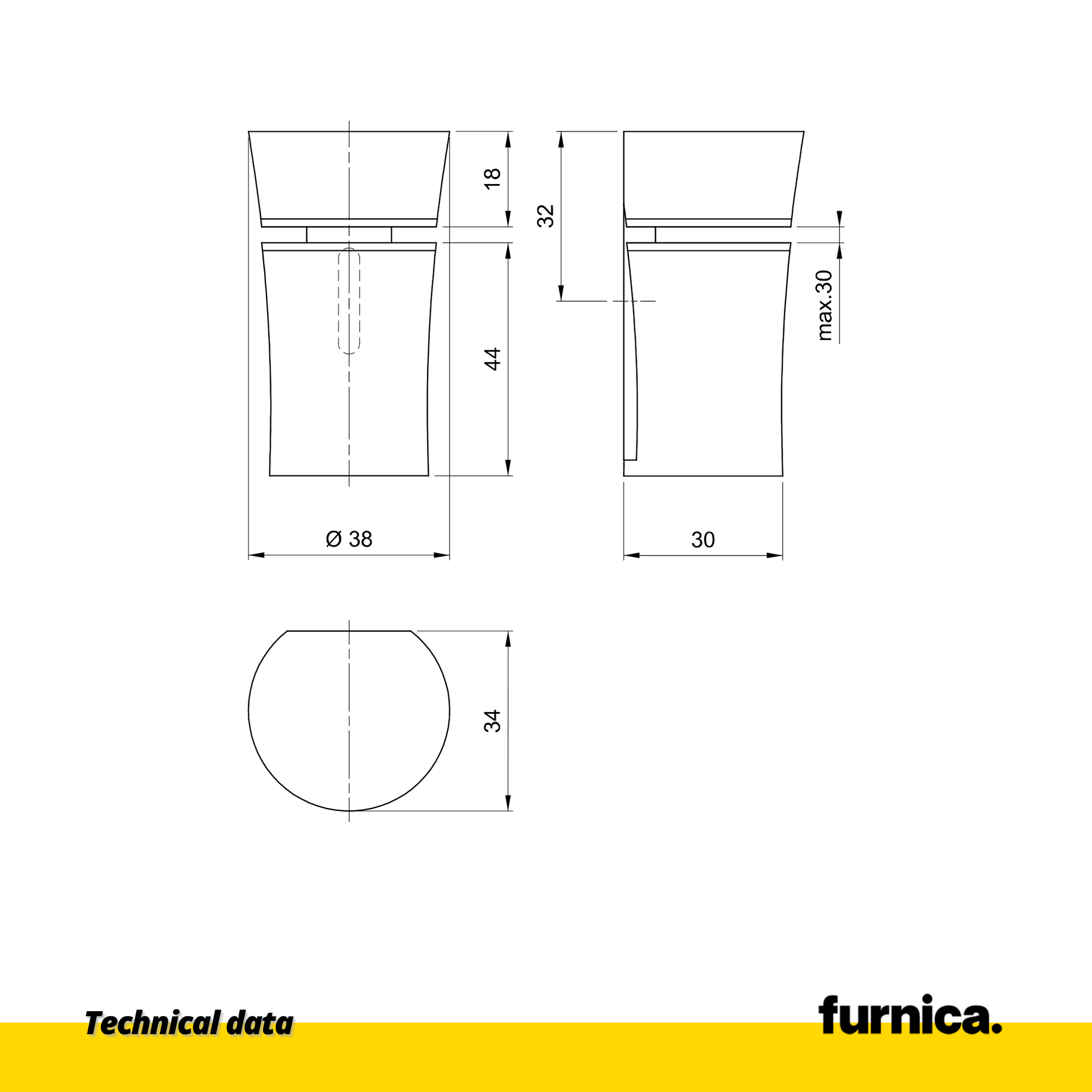 Glass and Plate holder cylindrical - Stainless Steel (2) – Furnica