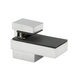 Glass and Plate holder L shaped - small - Chrome Matt – Furnica