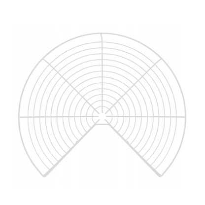 2 Tier Corner Rotating Baskets 3/4 - 600mm - White