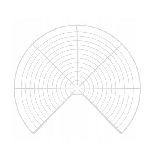2 Tier Corner Rotating Baskets 3/4 - 690mm - White
