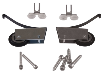 Set of 2 Symmetrical Top Guides + 2 Bottom Wheels + 6 Screws (Noah Handle)