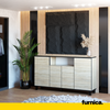 CALVIN - TV Cabinet with 4 Doors - Living Room Storage Sideboard - Sonoma Oak H80cm W140cm D35cm