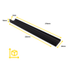 Edge Grip Profile Handle 256mm (276mm total length) - Black