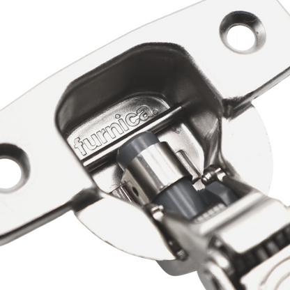 4D 110° Soft-Close Hinge, H0 Invisible Mounting Plate with EURO Screws and Covers, Overlay Doors