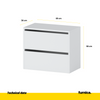 JACK - Shoe Cabinet - 2 Tier Storage - White Matt H50cm W60cm D36cm