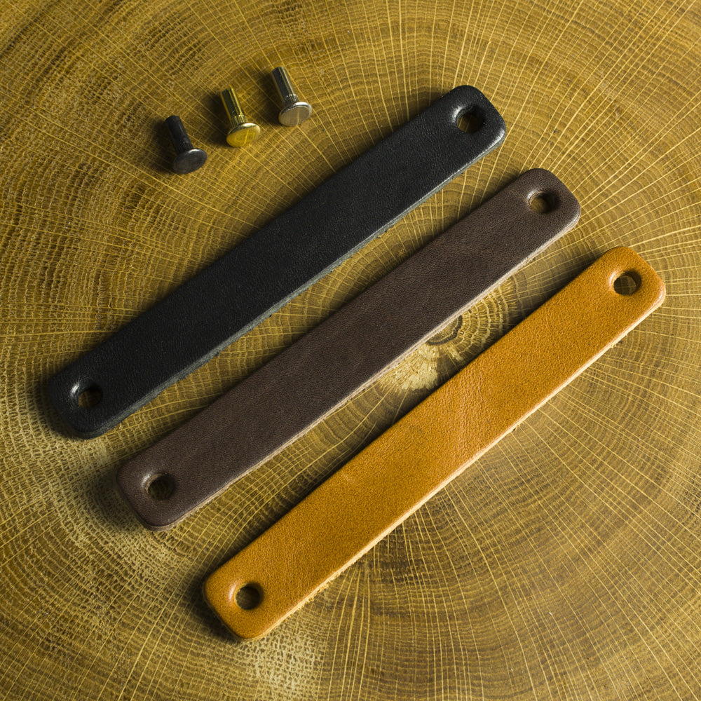 Leather Handle Rectangular 96mm / 128mm / 160mm