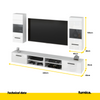 MIRANDA - Hanging TV Unit Set - 4 Cabinets - White Matt / White Gloss