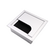 Square Aluminum Cable Grommet 80x80mm, Silver "Wave"