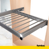 Pull Out Trouser Hanger for 80cm cabinet Soft-Close - Single shelf - Grey