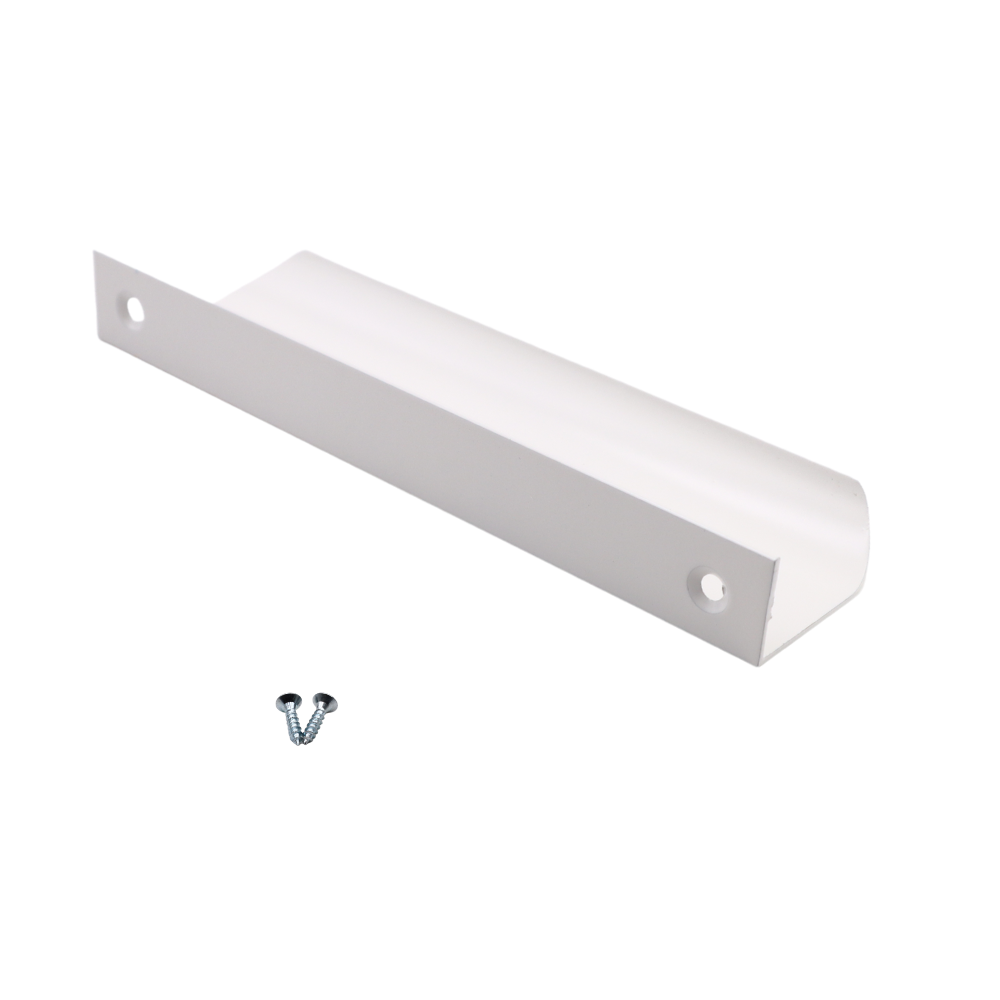 Edge Grip Round Profile Handle 128mm (148mm total length) - White