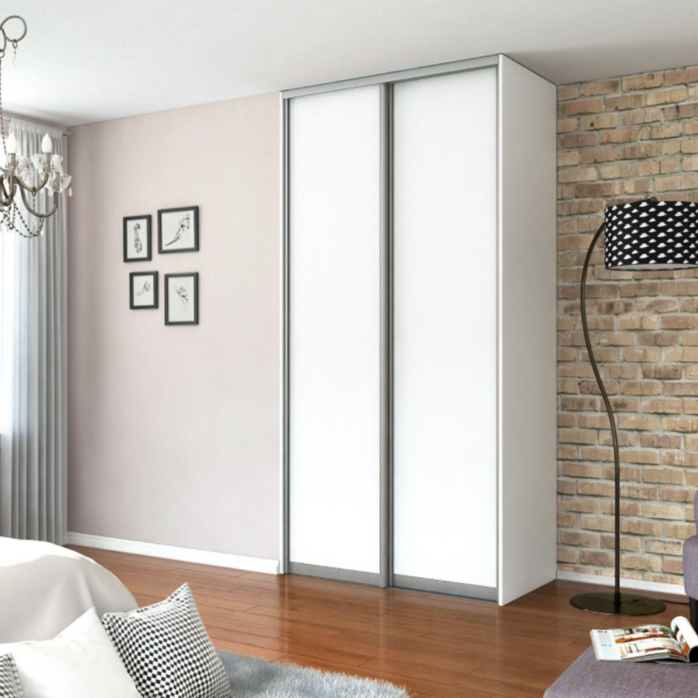 2x Sliding Wardrobe Doors - H: up to 2750mm W: 1200mm - MFC White