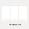 3x Sliding Wardrobe Doors - H: up to 2500mm W: 2400mm - Lacobel Black