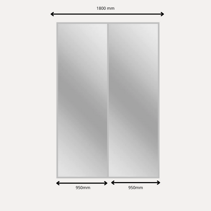 2x Sliding Wardrobe Doors - H: up to 2500mm W: 1800mm - Mirror (3) – Furnica