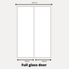 2x Sliding Wardrobe Doors - H: up to 2500mm W: 1800mm - Lacobel