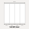 4x Sliding Wardrobe Doors - H: up to 2750mm W: 2400mm - MFC