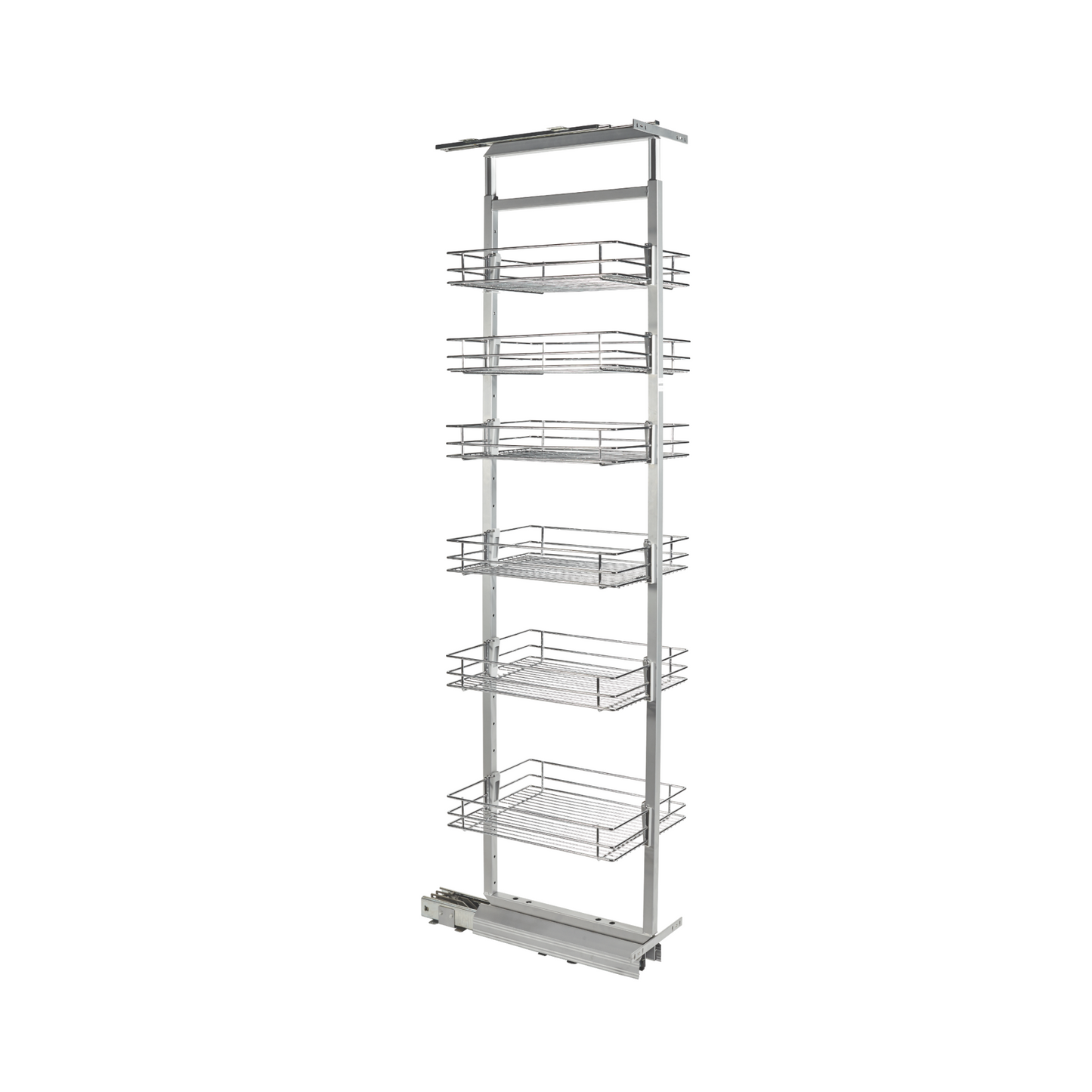 Pull Out Storage Baskets 300mm Cargo Max with brake- 6 Shelves - Chrome