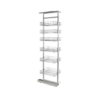 Pull Out Storage Baskets 300mm Cargo Max with brake- 6 Shelves - Chrome