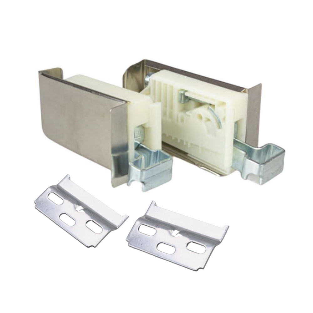Adjustable cabinet bracket, L+R - 3D Premium - Satin – Furnica