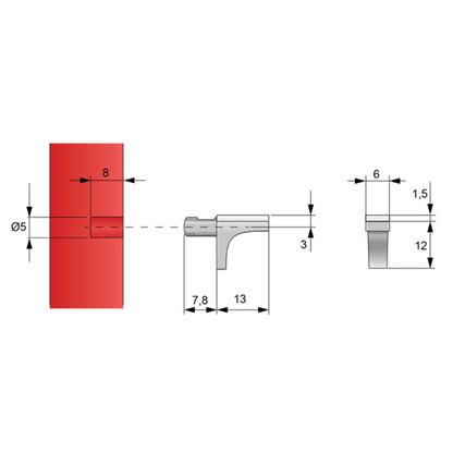 Angle Metal Support for Glass Shelves Nickel (2) – Furnica