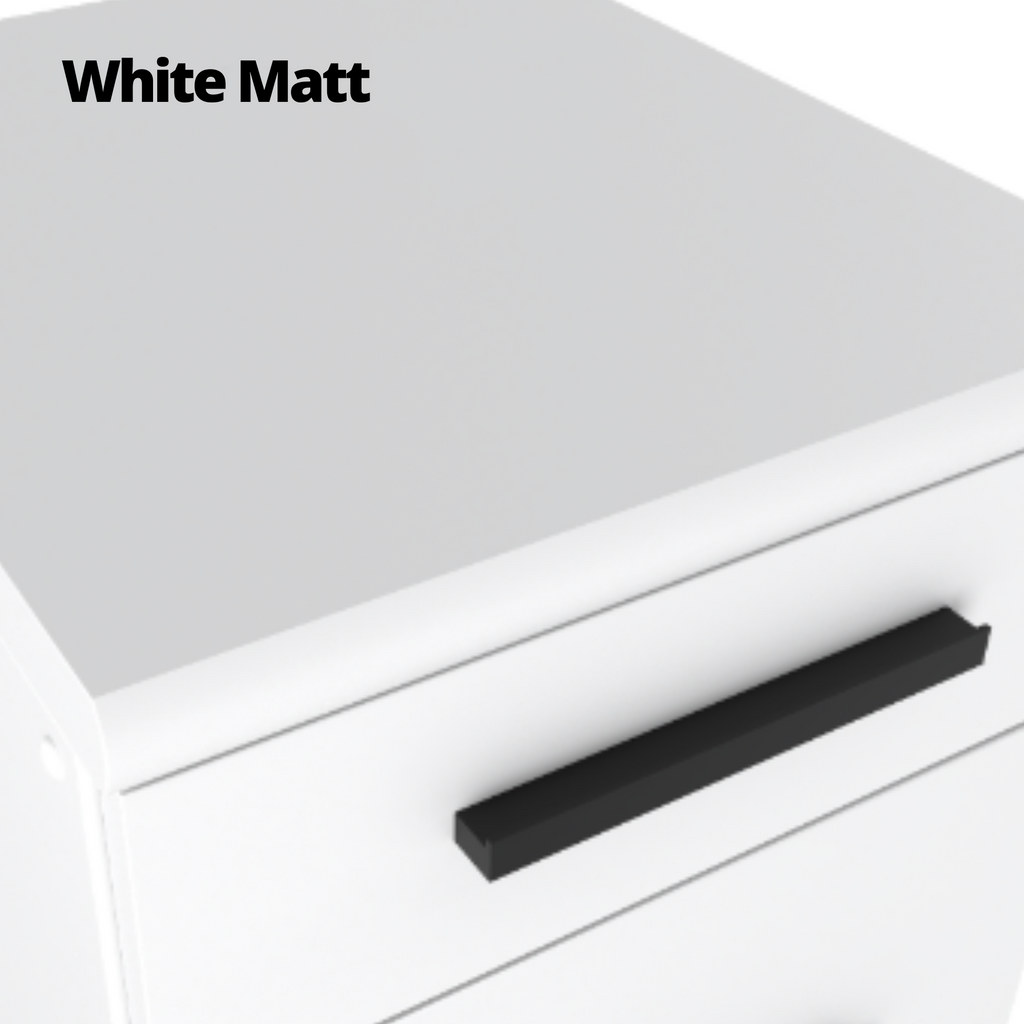 GONZO - Kitchen Set - White Matt / Anthracite with Worktop - 6 Units - 200 cm
