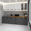 RENO - Kitchen Set - Anthracite / White Matt with Worktop - 8 Units - 260 cm