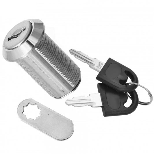 Cabinet Lock with Straight Cam Plate 19x30mm, Chrome – Furnica