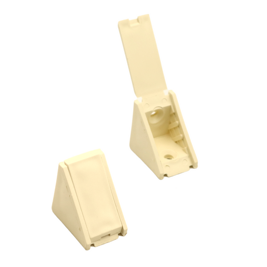 Cabinet corner braces plastic - Vanilla 100pcs
