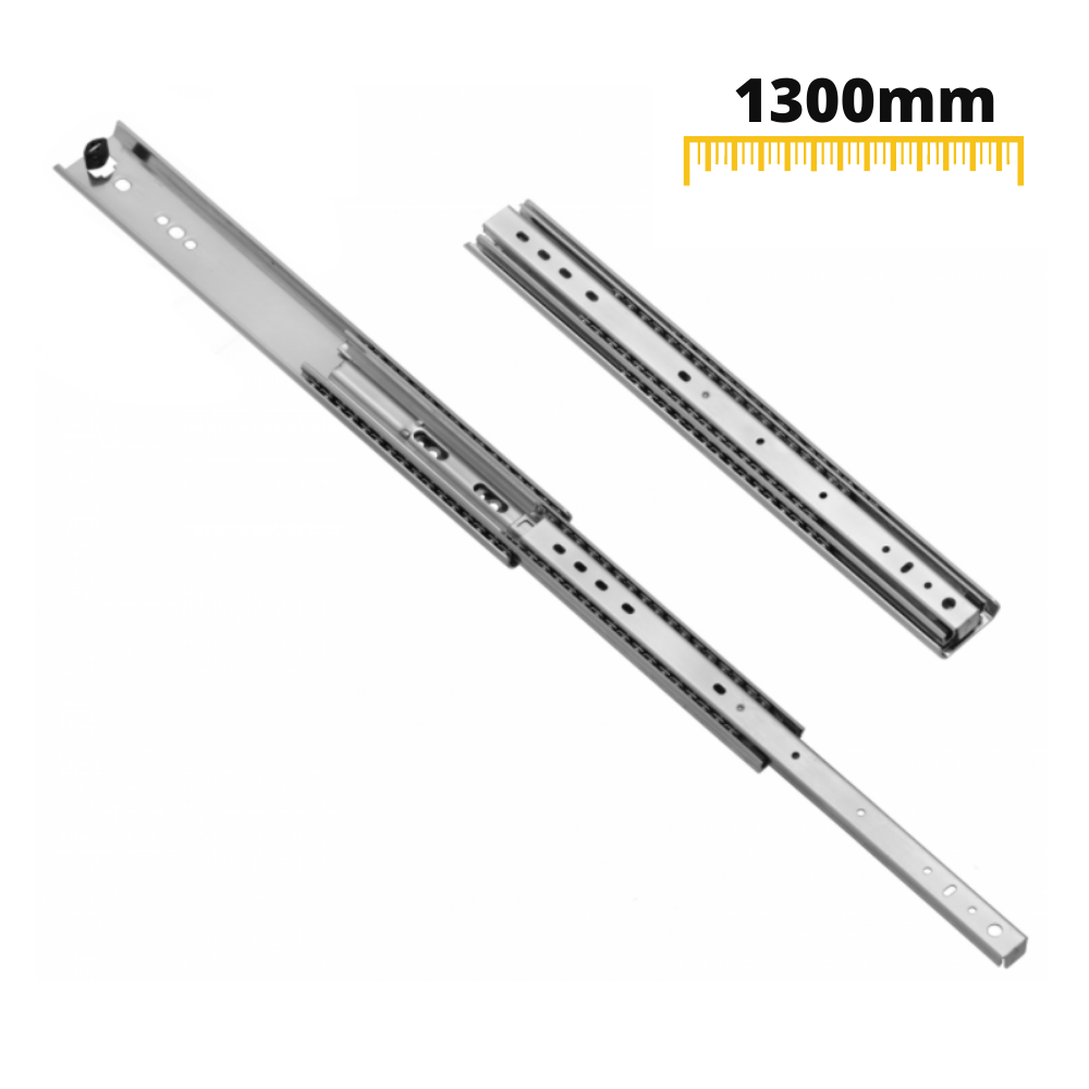 Drawer Runners Ball Bearing 1300mm - H53 (Right and Left Side)