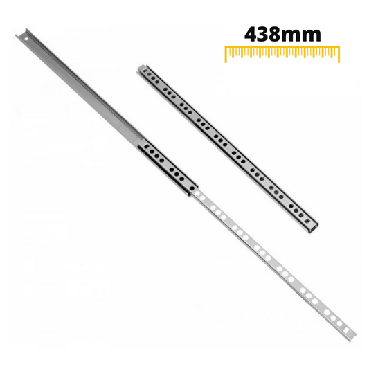 Drawer runners ball bearing 438mm - H17 (right and left side)
