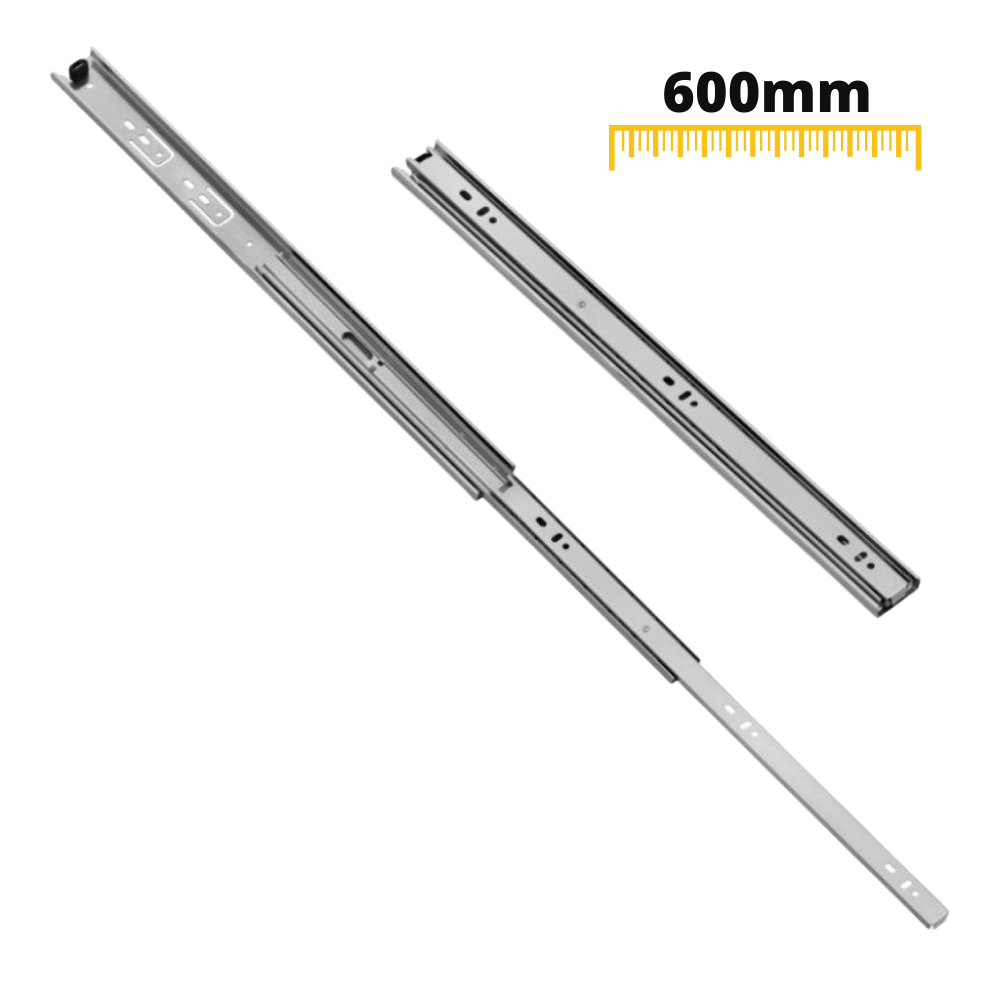 Drawer runners ball bearing 600mm - H35 (right and left side)