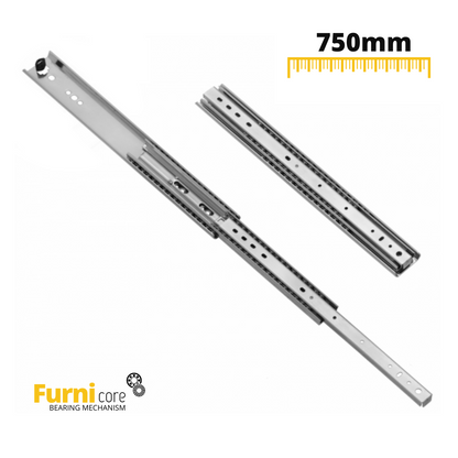 Drawer runners ball bearing 750mm - H53 (right and left side)