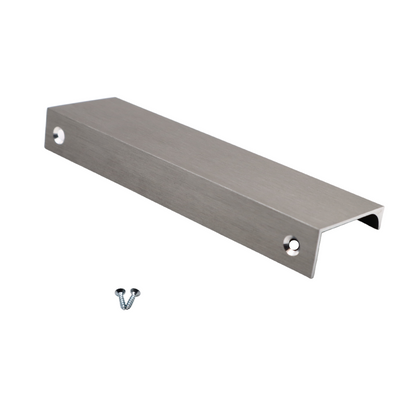 Edge Grip Profile Handle 128mm (148mm total length) - Brushed Steel