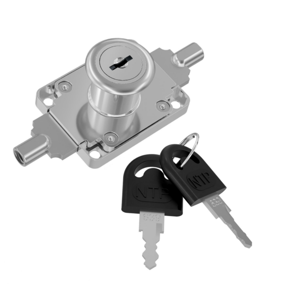 Large Bar Lock Extending bar lock 19x22mm, 2 bars L-1000mm, Chrome - Furnica