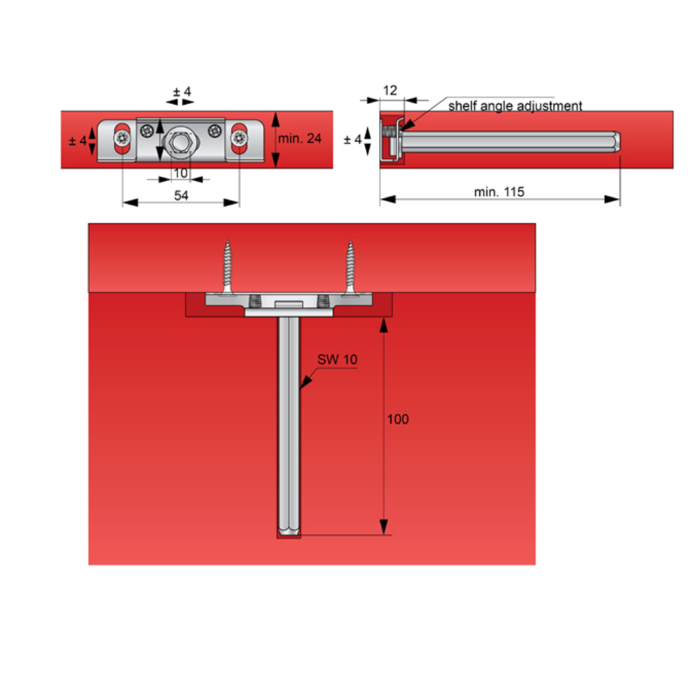 Floating Shelf Support (Concealed) (2) – Furnica