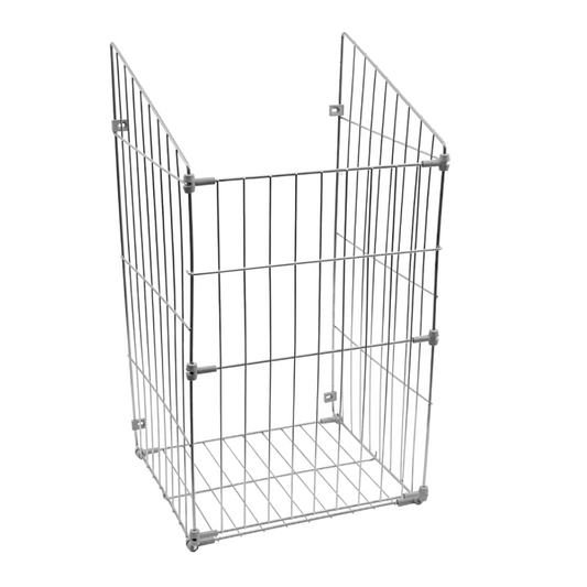 Folding Laundry Basket 40cm - Chrome