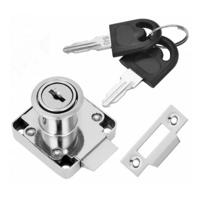 Furniture Latch Lock 19x22mm, Chrome – Furnica