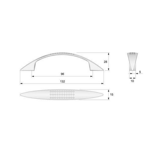 Furniture handle 96mm UZ01 - Satin