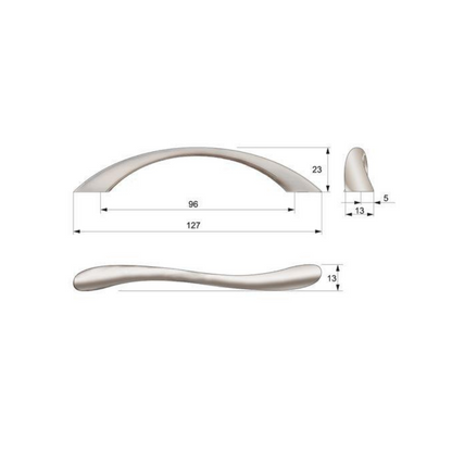 Furniture handle 96mm UZ05 - Satin