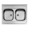 Double Bowl Kitchen Sink Stainless Steel - 80cm