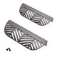 LEAF Edge Pull Furniture Handle 64mm (118mm total length) - Pearl Matt Silver