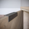 LEAF Edge Pull Furniture Handle 64mm (118mm total length) - Pearl Matt Silver